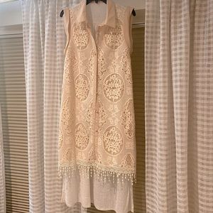 RYU lace vest, sleeveless, size L
